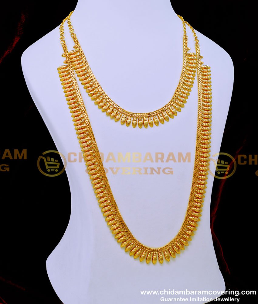 Gold Haram Designs with Necklace Set