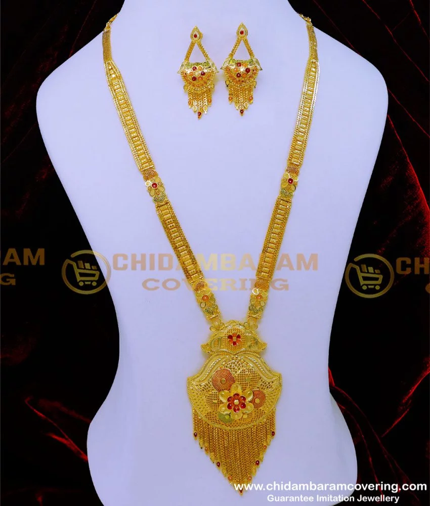 Traditional 2 Gram Gold Earrings Floral Danglers Shop Online ER3825