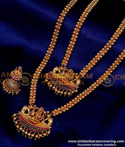 HRM909 - First Quality Antique Temple Jewellery Set for Marriage