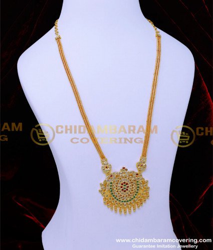 HRM923 - Traditional Stone Short Haram Impon Jewellery Online
