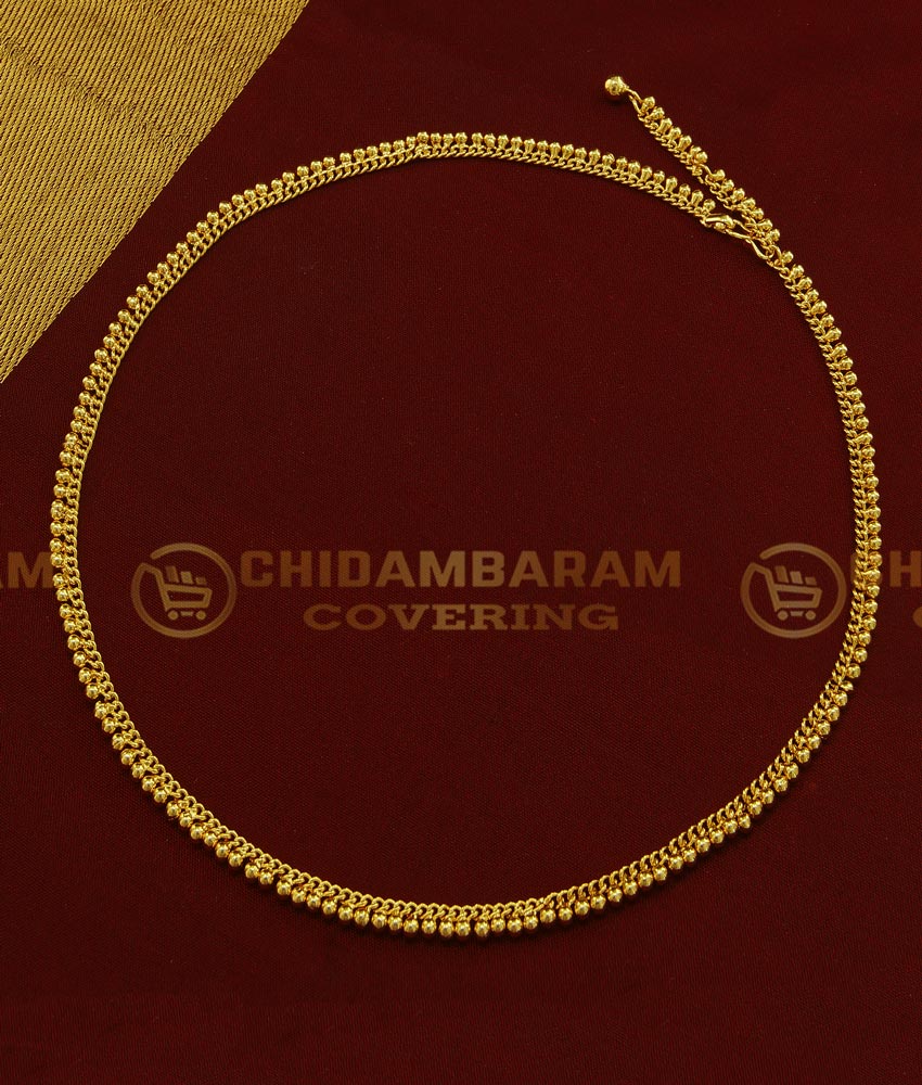 HIP004 - Real Gold Like Baby Girl Aranjanam Gold Beads Muuthu Arunakodi Design Waist Chain Buy Online