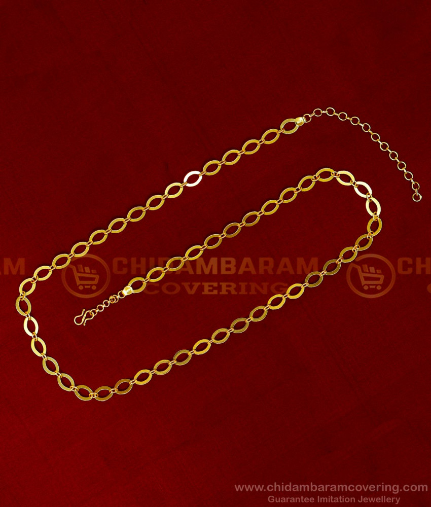 Attractive Gold Design Simple Waist Chain for Saree