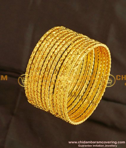 KBL015 - 1.14 Size One Gram Gold 12 Pieces Bangles Set Guarantee Jewellery Buy Online Shopping