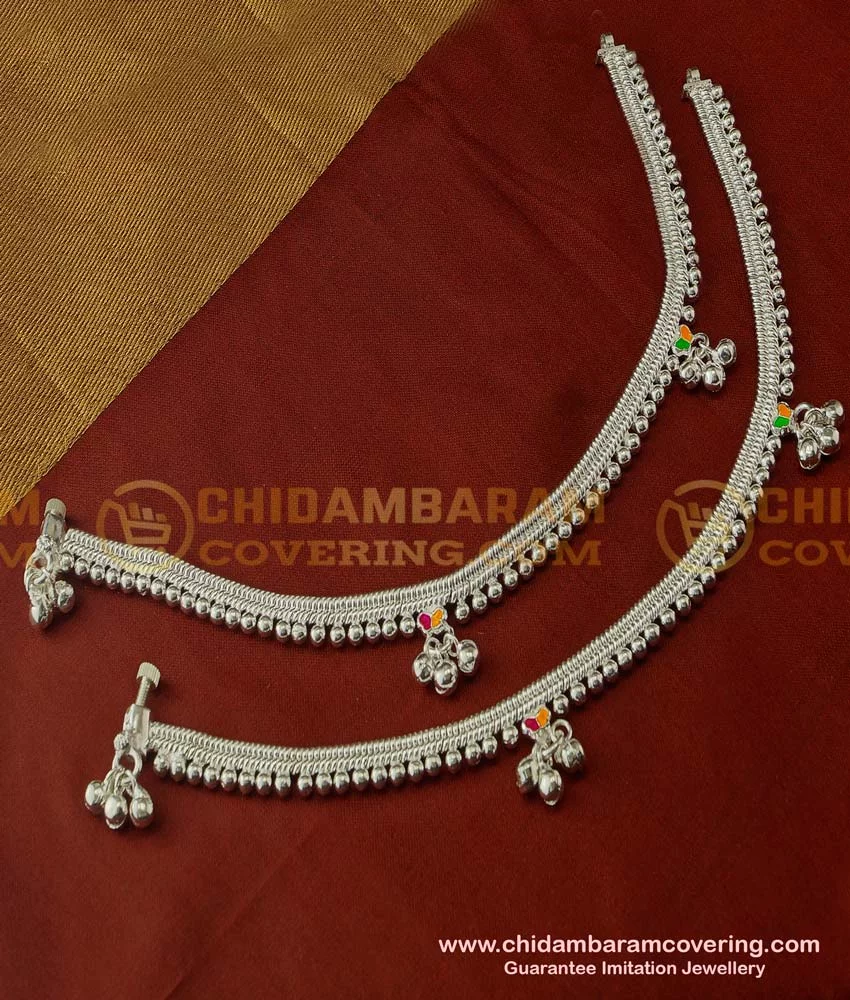 Buy Traditional Artificial Silver Plated White Metal Heavy Beads ...