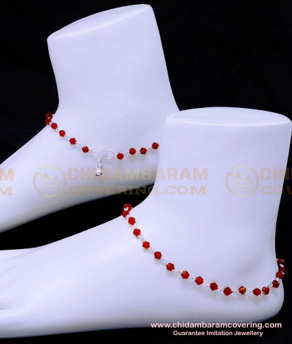 ANK121 - 10.5 Inch Light Weight Daily Use Crystal Fancy Anklet Design