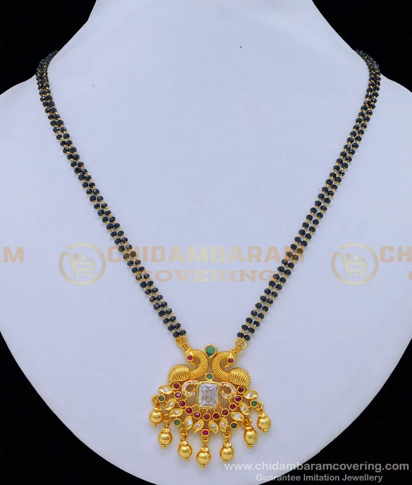 22K Gold Mangalsutra Nallapusalu Chains With Pendants -Indian Gold Jewelry  -Buy Online