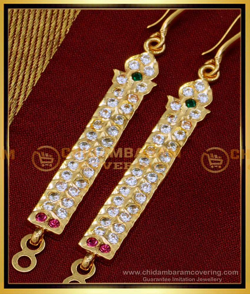  Impon Straight Ear Chain Designs Gold Plated Jewellery