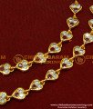 MAT56 - Impon Bridal Wear Red and White Stone Mattal Design Side Ear Chain Online