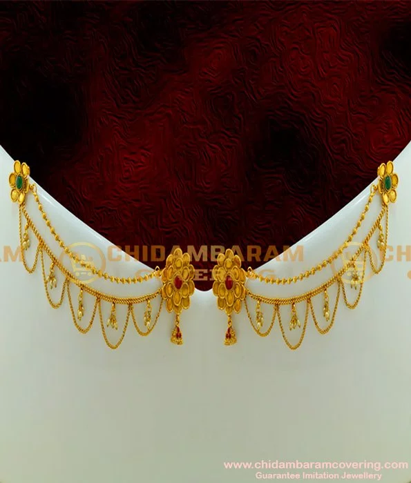 Bindhani Beautiful Trendy Bahubali Jhumka With Long Chain Earrings For Women