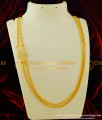 MCHN127 - 30 Inches Long Impon White Atone Mugappu Double Chain Gold Plated Thali Chain For Women  
