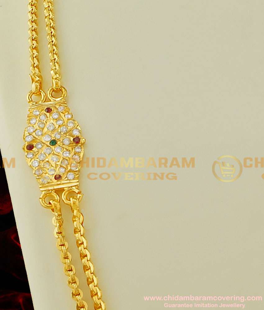 MCHN129 - Trendy 30 Inches Impon Mugappu Double Chain Gold Plated Guarantee Jewellery Buy Online