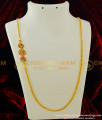 MCHN133 - Buy 30 Inches Daily Wear Thali Saradu Ruby Emerald Stone Leaf Design Mugappu For Women