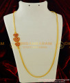 MCHN138 - 30 Inches Latest Collection Ruby Stone Side Pendant Long Mugappu Chain Best Price Online