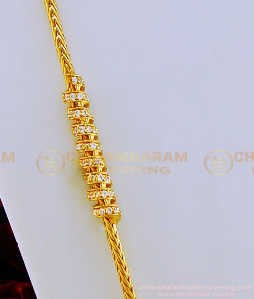 Buy Trendy Gold Plated Thali Kodi Chain Ad Spiral Design Mugappu ...