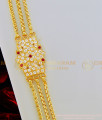 MCHN317 - 30 Inches Impon Big Mugappu Three Line Mugappu Chain Design 5 Metal Indian Fashion Jewelry