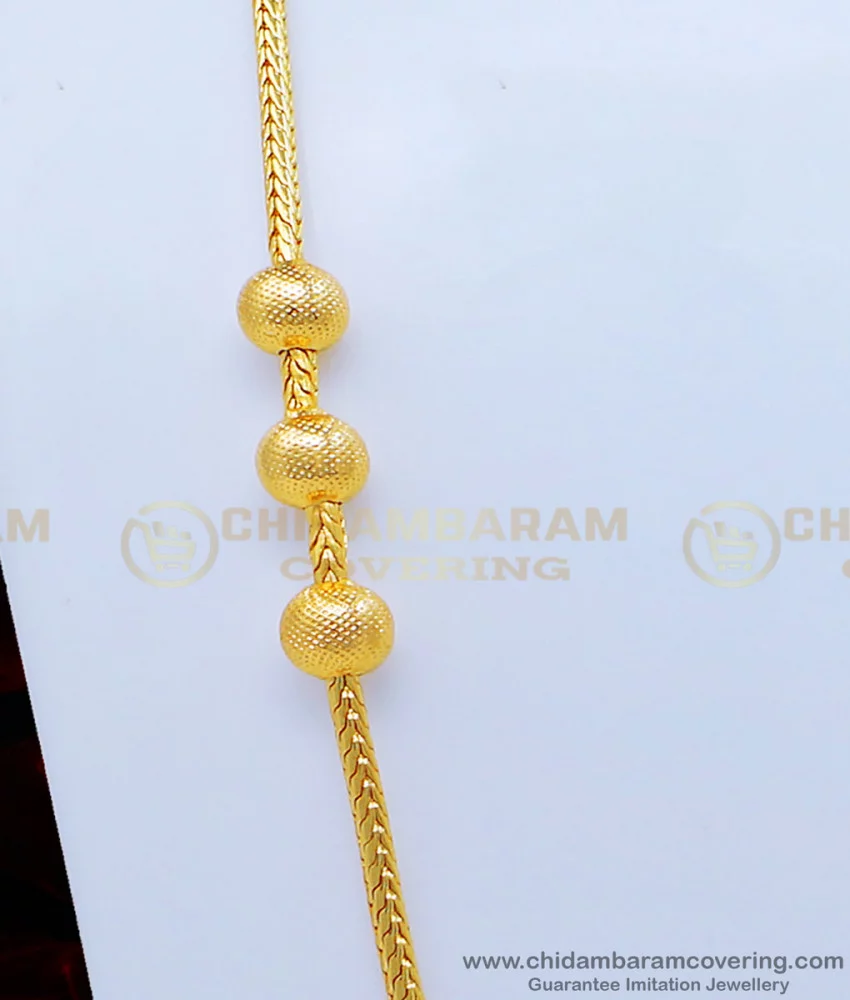 Buy New Model Wedding Gold Thali Designs Plain Balls Side Pendant ...