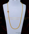 MCHN410 - Gold Design Single Ruby Stone Ball Mugappu Thali Kodi Chain for Ladies
