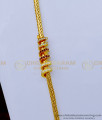 Ruby White Stone Spiral Gold Mugappu Chain for Daily Use