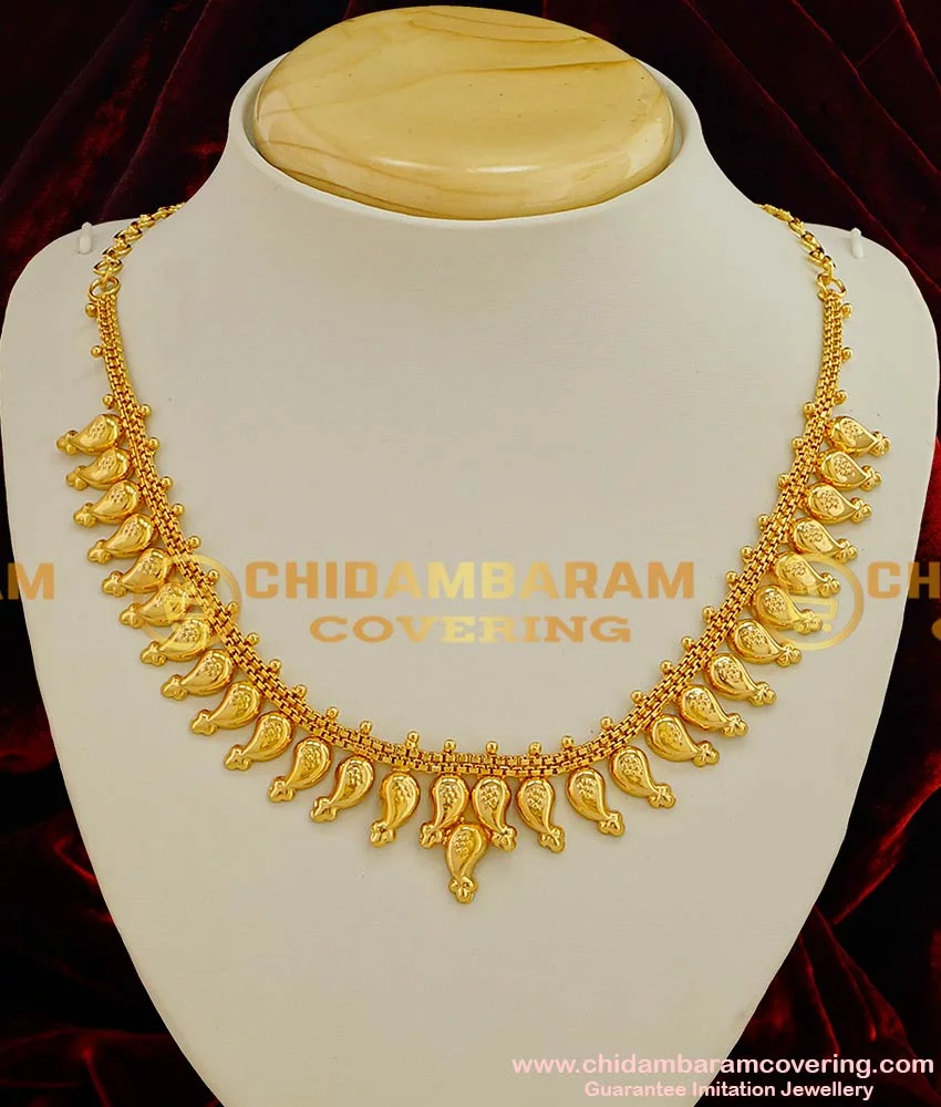 Mango necklace - 22K Gold Indian Jewelry in USA
