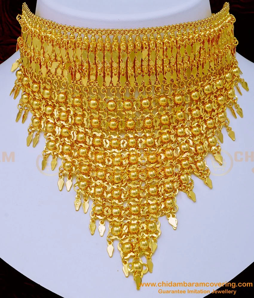 Golden Necklace Kerala Traditional Jewellery, Size: 16 Gm On Wards at best  price in Madurai