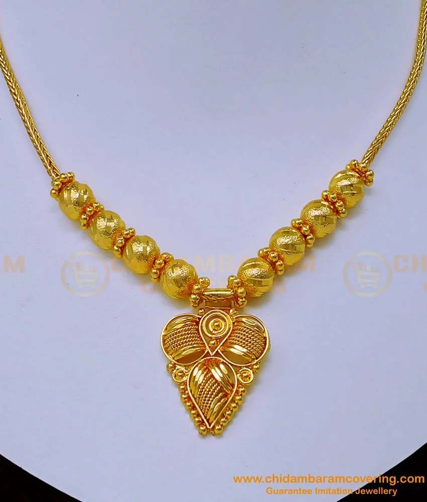Buy One Gram Gold Light Weight Simple Necklace Design for Girls