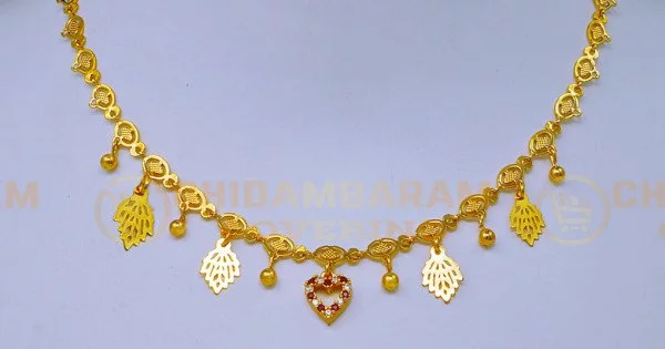 22k Plain Gold Necklace Set JGS-2208-07112 – Jewelegance