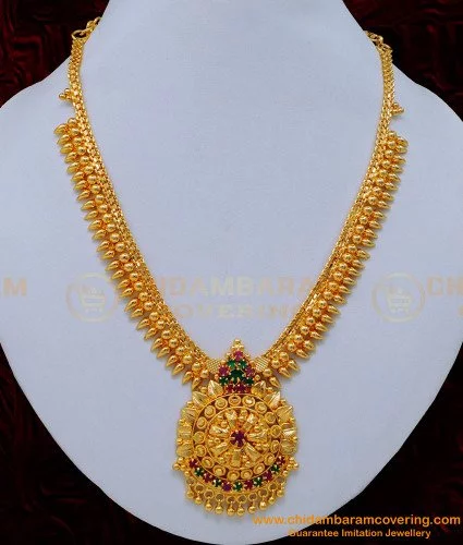 Gold Plated American Diamond CZ Long and short necklace combo, South I –  Indian Designs