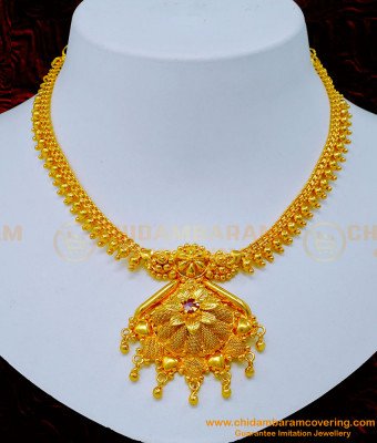 NLC1167 - Traditional Stone Necklace Designs for Wedding 