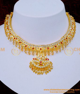 NLC1190 - Wedding Necklace Design Gold Plated Impon Jewellery Online