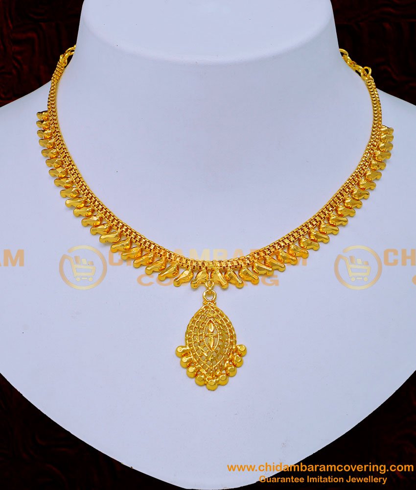 Gold Design Women Gold Plated Simple Necklace Design