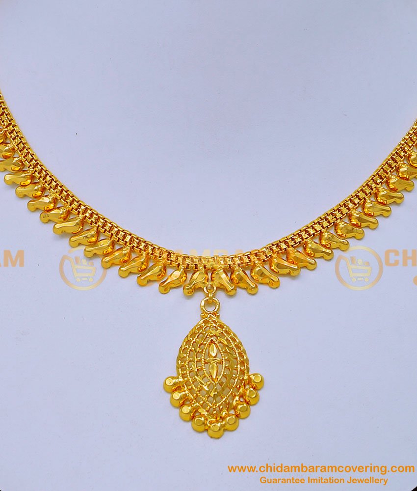 Gold Design Women Gold Plated Simple Necklace Design