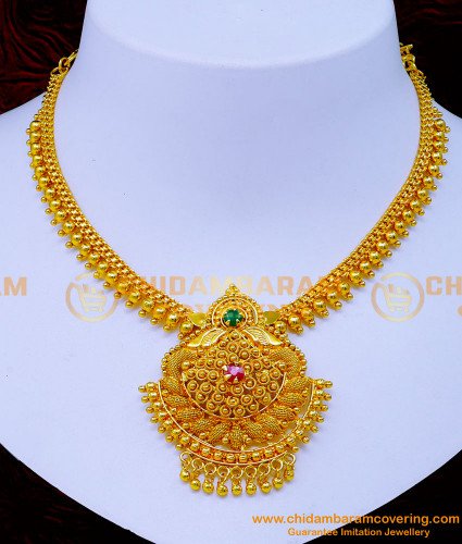 NLC1220 - Real Gold Look 1 Gram Gold Necklace Online Shopping