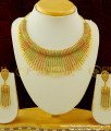 NLC261 - Most Attractive Party Wear Ruby Emerald Gold Plated Choker Set for Wedding Reception  
