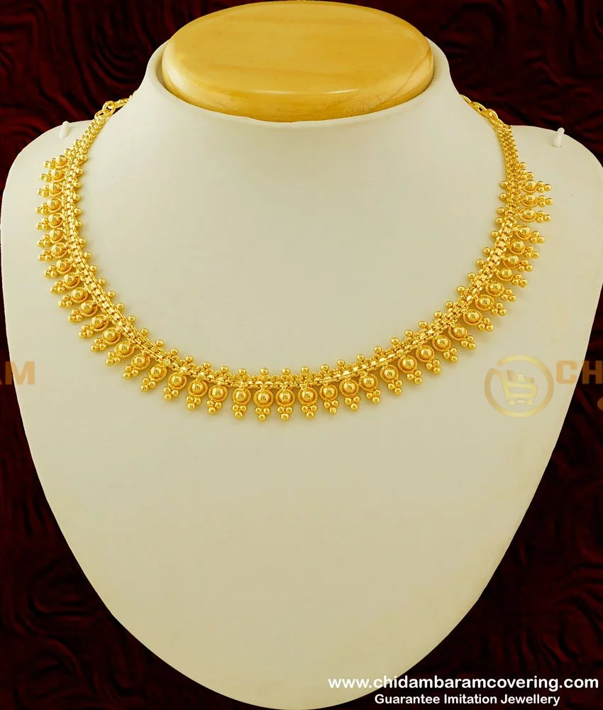 Buy 22Kt Light Weight Short Gold Necklace 9VL1137 Online from Vaibhav  Jewellers