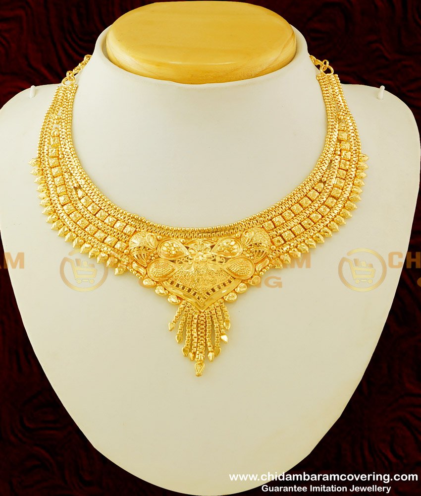 NLC281 - Traditional Gold Jewellery Design Guarantee Necklace Buy Online Shopping