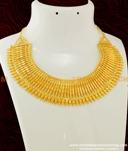 NLC316 - Wedding Collections Kerala Gold Necklace Design Guaranteed Artificial Jewellery Online  