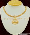 NLC397 - Latest Simple Multi Stone Impon Attigai Necklace Design Impon Five Metal Jewellery Collection 