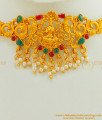 NLC422 - Beautiful Temple Jewellery Lakshmi Design Mini Choker Necklace Buy Online