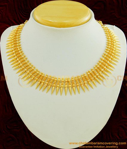 NLC448 - Buy Traditional Kerala Mullamottu Mala Necklace Collections Buy Online