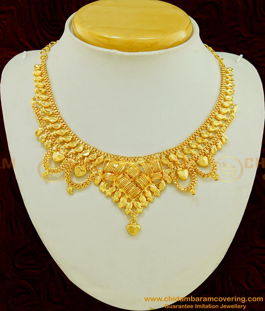 NLC483 - Chidambaram Covering Light Weight Low Price Plain Necklace For Women