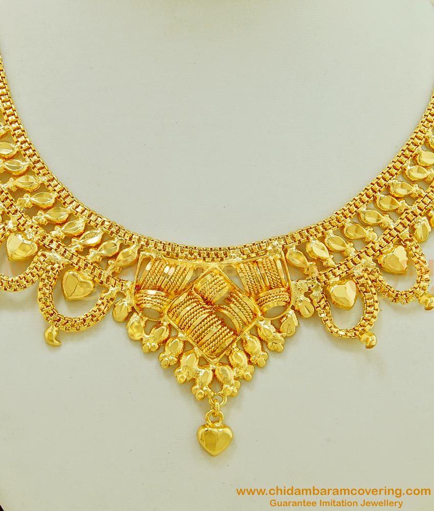 NLC483 - Chidambaram Covering Light Weight Low Price Plain Necklace For Women
