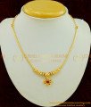 NLC485 - Elegant Modern Multi Stone 1 Gram Gold Designer Necklace for Girls 