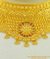 NLC494 - Bridal Wear One Gram Gold Enamel Flower Design Choker Necklace Indian Wedding Jewellery  