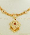 NLC602 - Latest Collection Impon Attigai Gold Necklace Design Getti Metal Attigai Online