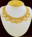 NLC678 - Gold Inspired Latest Light Weight 1 Gram Gold Necklace Design Bridal Jewellery 