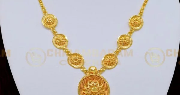 nlc726 elegant new pattern light weight gold necklace design for ladies 1