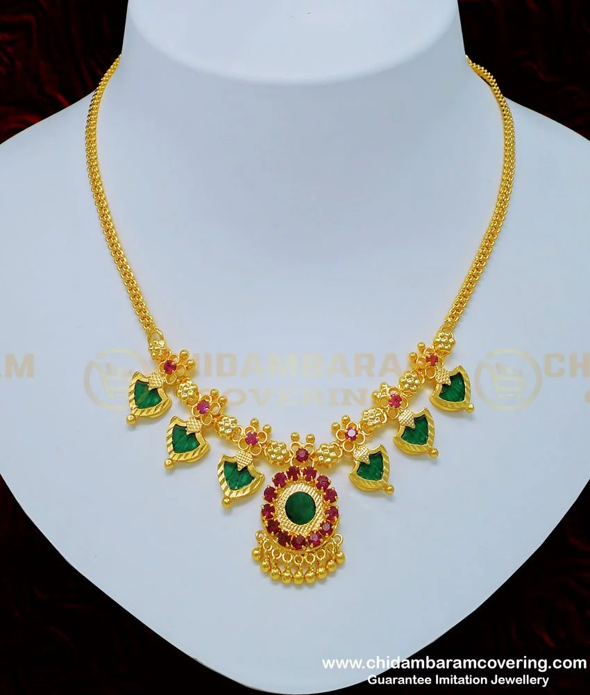 Leah Alexandra Sofia Emerald Pendant Necklace, Gold/Green at John Lewis &  Partners