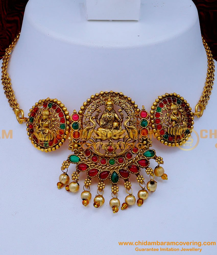 Antique necklace, antique choker necklace online india, Antique Choker Gold, Short Antique choker necklace, Gold Antique choker Set, Antique Choker Set online,