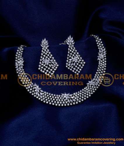 NLC1342 - Bridal Diamond Necklace Designs Choker Necklace Artificial 