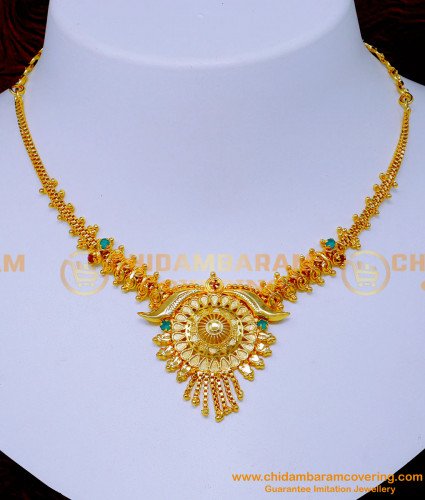 NLC1378 - Best Quality Wedding Gold Necklace Designs for Women